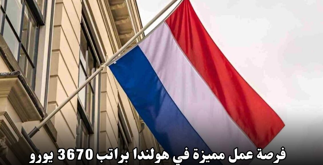 فرصة عمل مميزة في هولندا براتب 3670 يورو شهريًا